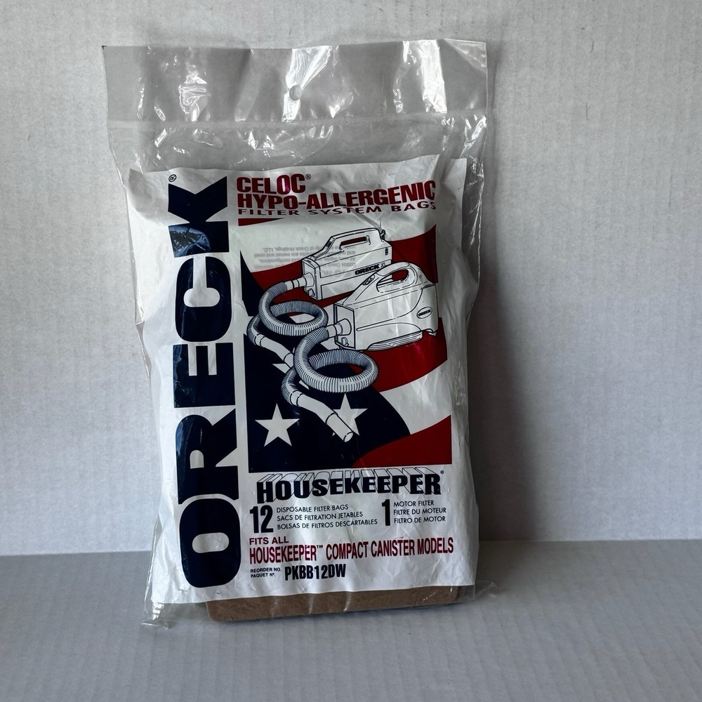 Oreck OEM Housekeeper Compact Canister Vacuum for Oreck Bagged Pack / 12 NEW